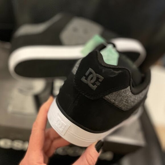 DC Shoes PURE, Black/Grey/ Black XKSK.  Size 12,  NWT - Picture 5 of 12